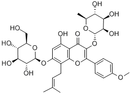 Hormone de croissance humaine sexuelle solide jaune CAS stéroïde 489-32-7 Icariin