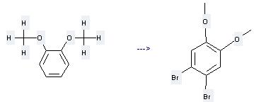 Lebenzène,1,2-dibromo-4,5-dimethoxy-peutêtre préparéparle diméthoxy-benzène1,2parlachauffage