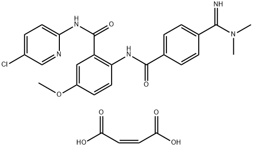 N (5-Chloro-2-pyridinyl) - [[4 [benzoyle 2 (diméthylaminé) d'iminomethyl]] aminé] - 5-methoxybenzamide (2Z) - 2-butenedioate (1 :1) structure