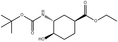 (1S, 3R, 4R) - 3 (Boc-aminé) - structure éthylique acide de l'ester 4-hydroxy-cyclohexanecarboxylic