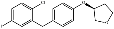 (3S) - [4 [(2-Chloro-5-iodophenyl) méthyle] phénoxy] structure du tétrahydrofurane 3