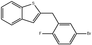 Benzo [b] thiophène, 2 [(5-broMo-2-fluorophenyl) Méthyle] - structure